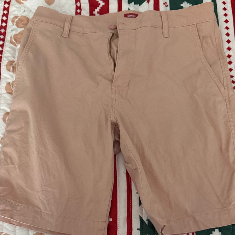 Levi's Men's Pink Flat Front Shorts